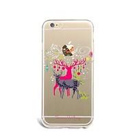 Christmas deer TPU Fashion of Coloured Drawing Or Pattern Following For iPhone 7 7 Plus 6s 6 Plus SE 5s 5