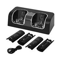 charger dock station 2 battery packs for nintendo wii remote controlle ...