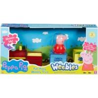 character options peppa pig weebles pull along wobbly train