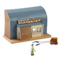character options fireman sam playset with figure mikes workshop