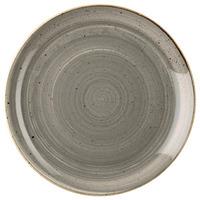 churchill stonecast peppercorn grey coupe plate 26cm set of 12