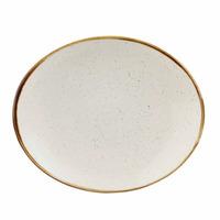 Churchill Stonecast Barley White Oval Coupe Plate 19.2cm (Case of 12)