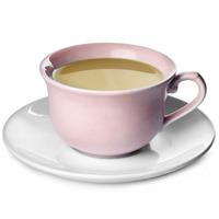 Churchill Vintage Café Tea Cup Pink & Saucer White 10oz / 280ml (Case of 24)