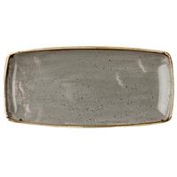churchill stonecast peppercorn grey oblong plate 295cm set of 12