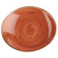 Churchill Stonecast Spiced Orange Oval Coupe Plate 19.2cm (Set of 12)