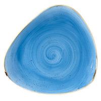 Churchill Stonecast Cornflower Blue Triangular Plate 26.5cm (Case of 12)