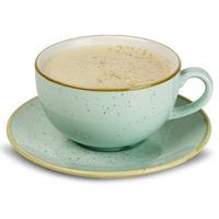 churchill stonecast duck egg cappuccino cup amp saucer 12oz 340ml case ...