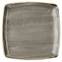 Churchill Stonecast Peppercorn Grey Deep Square Plate 26cm (Set of 6)