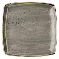 churchill stonecast peppercorn grey deep square plate 26cm set of 6