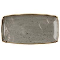 Churchill Stonecast Peppercorn Grey Oblong Plate 35cm (Set of 6)