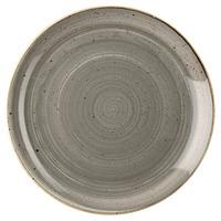 churchill stonecast peppercorn grey coupe plate 217cm set of 12