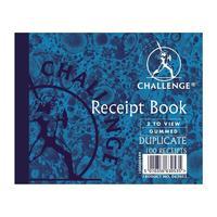 Challenge Duplicate Book Gummed Sheets with Carbon Receipt 2-to-View 105 x 130mm (Pack of 5)