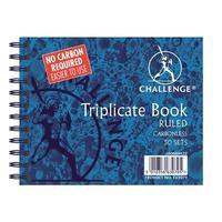 Challenge Triplicate Book Carbonless Wirebound Ruled 105x130mm Ref 100080472 [Pack 5]