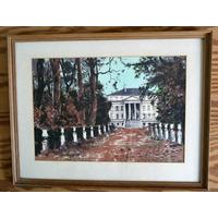 Chateau Margaux Charles Mozley lithograph FRAMED