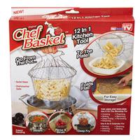 Chef Basket Deluxe: Boiler, Steamer, Strainer & Frying Accessory