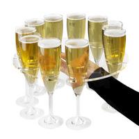 champagne flute serving tray