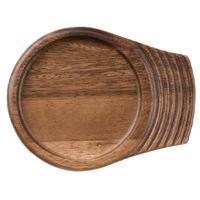 Churchill Single Handled Small Wooden Trays Pack of 4