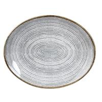 Churchill Studio Prints Homespun Stone Grey Oval Coupe Plate 270 x 229mm Pack of 12