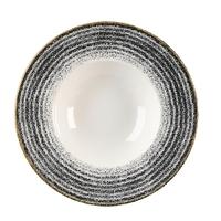 churchill studio prints homespun charcoal black wide rim bowl 240mm pa ...