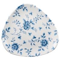 Churchill Vintage Prints Blue Rose Chintz Pattern Triangle Plate 229mm Pack of 12