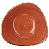 churchill stonecast spiced orange triangular bowl 235cm set of 12