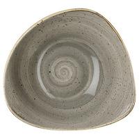 churchill stonecast peppercorn grey triangular bowl 235cm set of 12