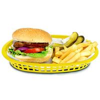 Chicago Oval Platter Basket Yellow 27x18x4cm (Case of 36)
