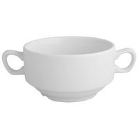 Churchill White Consomme Bowl with Handles CSC 40cl / 14oz (Single)