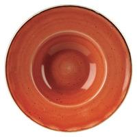 Churchill Stonecast Spiced Orange Wide Rim Bowl 24cm (Case of 12)