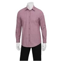 chef works chambray mens long sleeve shirt dusty rose xs