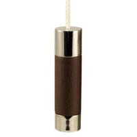 chrome and dark wood bathroom cord pull 60mm