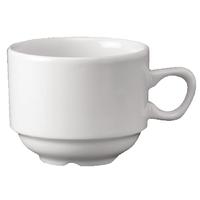 Churchill Plain Whiteware Stacking Nova Tea Cups 212ml Pack of 24