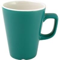 churchill new horizons colour glaze cafe latte mugs green 340ml pack o ...