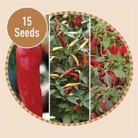 Chilli Peppers - Medium Hot Collection 15 Seeds