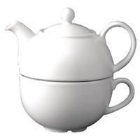 Churchill Plain Whiteware Teapots 370ml Pack of 4