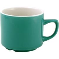 churchill new horizons colour glaze maple tea cups green 199ml pack of ...