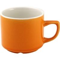 churchill new horizons colour glaze maple tea cups orange 199ml pack o ...