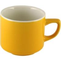 churchill new horizons colour glaze maple tea cups yellow 199ml pack o ...