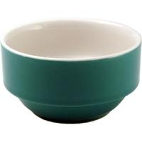 Churchill New Horizons Colour Glaze Consomme Bowls Green 105mm Pack of 24