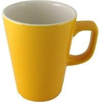 churchill new horizons colour glaze cafe latte mugs yellow 340ml pack  ...