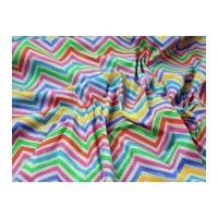 Chevron Cotton Print Dress Fabric Grey Multi