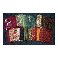 Christmas 2 Cotton Quilting Fabric Fat Quarters Assorted Colours