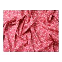 Cherubs & Flowers Print Cotton Poplin Dress Fabric Raspberry