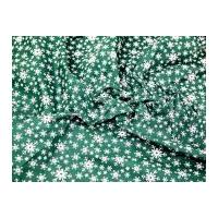 Christmas Snowflake Print Polycotton Fabric