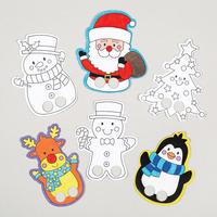christmas colour in finger puppets pack of 24