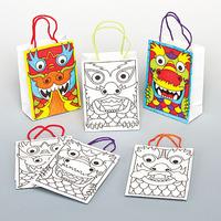 chinese dragon colour in gift bags pack of 8