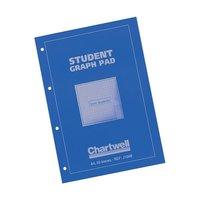 Chartwell Student Graph Pad 70gsm 5mm Quadrille 50 Sheets A4 Blue Cover Ref J6Q4BZ [Pack 10]