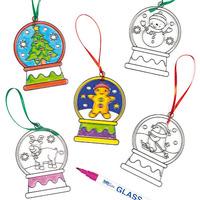 Christmas Snow Globe Suncatchers (Pack of 24)