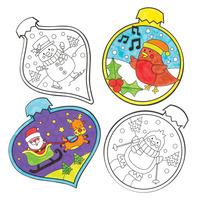 Christmas Bauble Colour-in Window Decorations (Pack of 12)