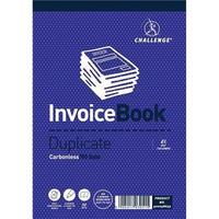 Challenge Duplicate Book Headbound Carbonless Sales Invoice VAT 50 Sets (Pack 5)